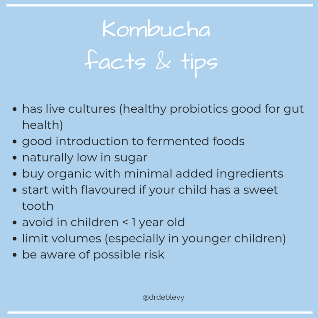 kombucha tips and facts safety for children